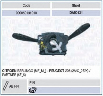 MAGNETI MARELLI 000050131010 -  Выключатель на колонке рулевого управления